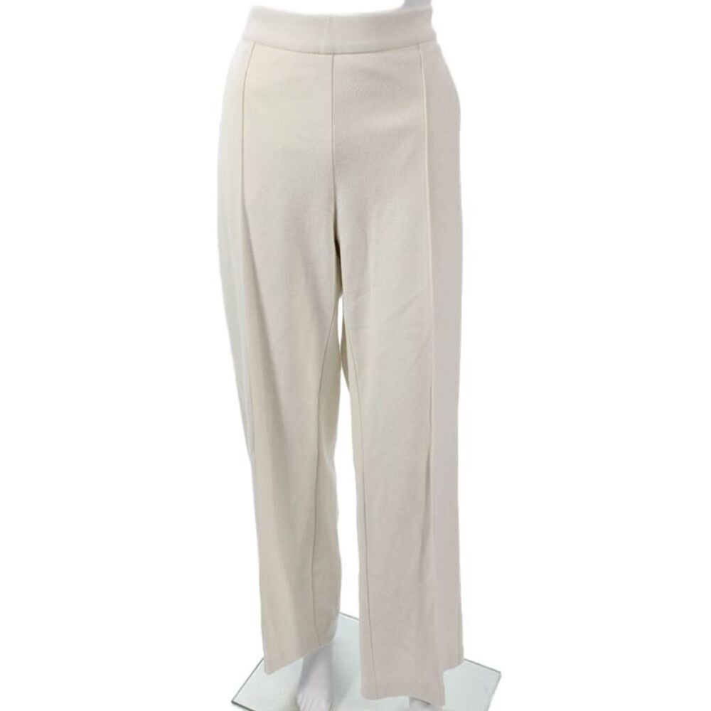 Mac Collection Women Dress Pants Beige Cotton Pull On Size 14